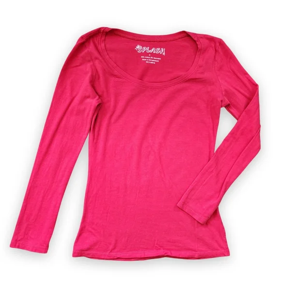 Red L/S Tee Shirt, Women's Small - Picture 1 of 10